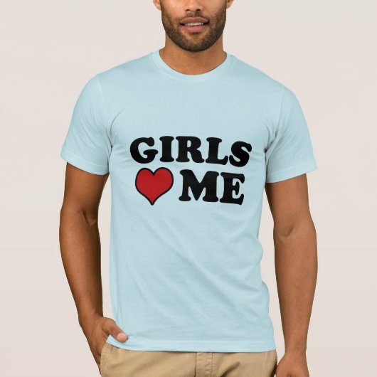 Meisjes houden van me t-shirt (Voorkant)