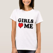 Meisjes houden van me T-shirt (Voorkant)