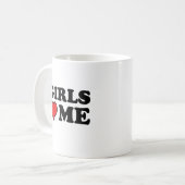 Meisjes houden van mij koffiemok (Voorkant links)