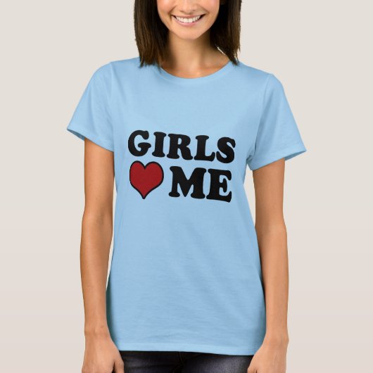 Meisjes houden van mij t-shirt (Voorkant)