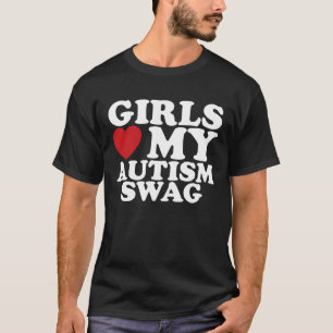 Meisjes houden van mijn autisme swag awareness har t-shirt