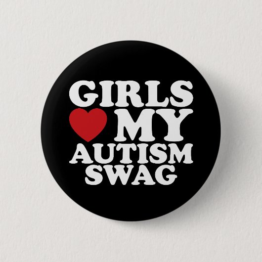 Meisjes houden van mijn autisme Swag Bewustzijn Ha Ronde Button 5,7 Cm (Voorkant)