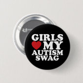Meisjes houden van mijn autisme Swag Bewustzijn Ha Ronde Button 5,7 Cm (Voorkant /achterkant)