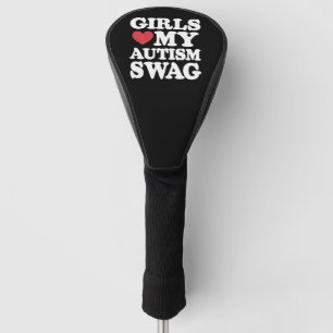 Meisjes houden van mijn autisme swag grappig bewus golfheadcover