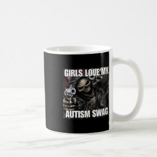 Meisjes houden van mijn autisme swag grappige crin koffiemok