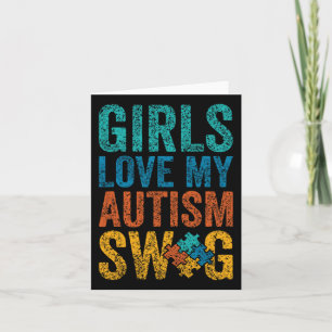 Meisjes houden van mijn autisme swag steun autiste kaart