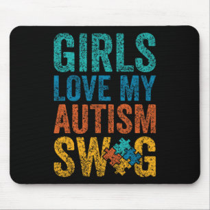 Meisjes houden van mijn autisme swag steun autiste muismat