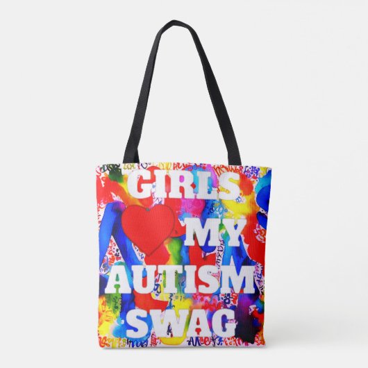 Meisjes houden van mijn autisme swag Tas (Achterkant)