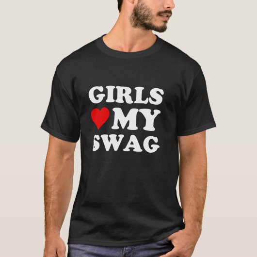 Meisjes houden van mijn swag meisjes hart mijn swa t-shirt (Voorkant)