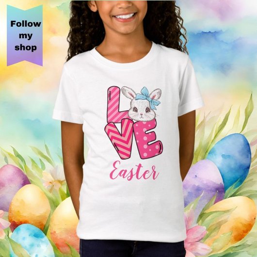 Meisjes houden van Pasen T-shirt