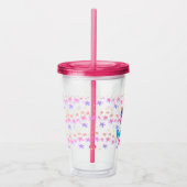 Meisjes houden van Robots Roze Stars Cartoon Drink Acryl Drinkbeker (Rechts)