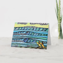 Meisjes houden van Surven Wenskaart Kaart