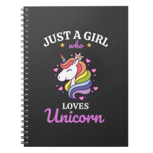 Meisjes houden van Unicorn Fan Club Notitieboek