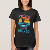 Meisjes houden van waterskiën waterskiër waterskië t-shirt (Voorkant)