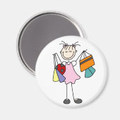 Meisjes houden van winkelen magneet (Voorkant / Achterkant)