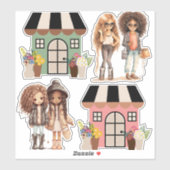 Meisjes Huizen Sticker (Vel)