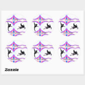 Meisjes "I Love Gymnastics" Ronde Stickers (Vel)