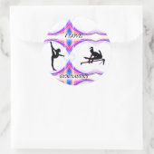Meisjes "I Love Gymnastics" Ronde Stickers (Tas)