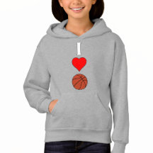 Meisjes I Love/Heart Basketball Player Sports