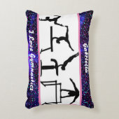 Meisjes Ik hou van gymnastiek Accent Kussen (Voorkant(Verticaal))