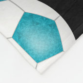 meisjes Ik hou van voetbaltekst turquoise blauw wi Fleece Deken (Hoek)