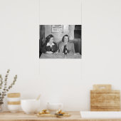 Meisjes in de bar, 1940. foto poster (Keuken)
