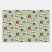 Meisjes in de Coop - perzikkleurig, geel, grijsgro Inpakpapier Vel (Voorkant 3)