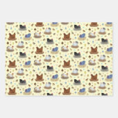 Meisjes in de Coop - perzikkleurig, geel, grijsgro Inpakpapier Vel (Voorkant 2)