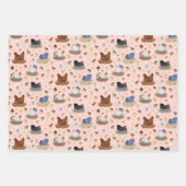 Meisjes in de Coop - perzikkleurig, geel, grijsgro Inpakpapier Vel (Voorkant)