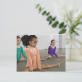 Meisjes in de gymnastiek briefkaart (Staand voorkant)