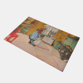 Meisjes in de keuken (klassieke Zweedse kunst) Deurmat (Schuin)