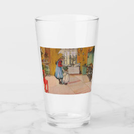 Meisjes in de keuken (klassieke Zweedse kunst) Glas