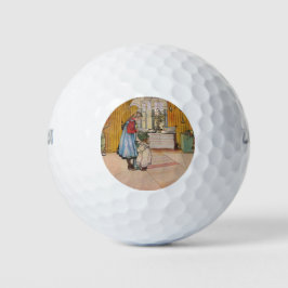 Meisjes in de keuken (klassieke Zweedse kunst) Golfballen