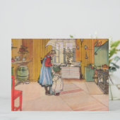 Meisjes in de keuken (klassieke Zweedse kunst) Kaart (Staand voorkant)