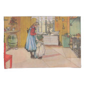 Meisjes in de keuken (klassieke Zweedse kunst) Kussensloop (Voorkant-Rechts)