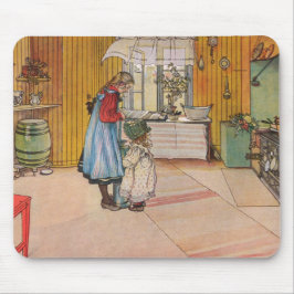 Meisjes in de Keuken (Klassieke Zweedse Kunst) Muismat