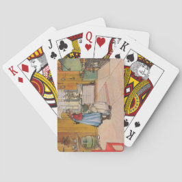 Meisjes in de keuken (klassieke Zweedse kunst) Pokerkaarten