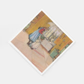 Meisjes in de keuken (klassieke Zweedse kunst) Servet (Hoek)