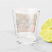 Meisjes in de keuken (klassieke Zweedse kunst) Shot Glas (Achterkant)