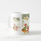 Meisjes in de sneeuw koffiemok (Voorkant links)