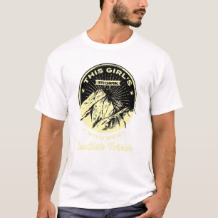 Meisjes in de strijd met de Schotse Terrier Scott T-shirt
