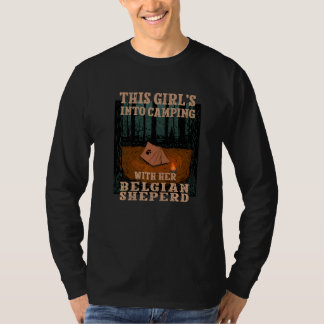 Meisjes in de strijd met haar Belgische Sheperd Do T-shirt