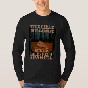 Meisjes in de strijd met haar Engelse Cocker Spani T-shirt