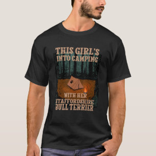meisjes in de strijd met haar Staffordshire Bull T T-shirt