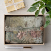 Meisjes in de tuin decoupage tissuepapier (Geschenk)