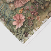 Meisjes in de tuin decoupage tissuepapier (Detail)