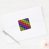 Meisjes in de wetenschap vierkante sticker (Envelop)