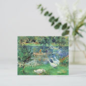 Meisjes in een boot met ganzen van Berthe Morisot Briefkaart (Staand voorkant)