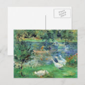 Meisjes in een boot met ganzen van Berthe Morisot Briefkaart (Voorkant / Achterkant)