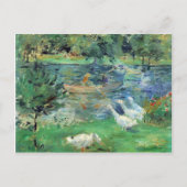 Meisjes in een boot met ganzen van Berthe Morisot Briefkaart (Voorkant)